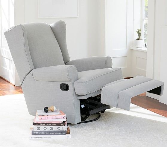 Wingback Rocker & Recliner | Pottery Barn Kids (With images .