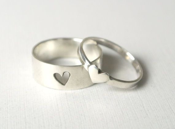 Tiny Hearts Promise Ring Set - Couple Rings, Couples Jewelry for .
