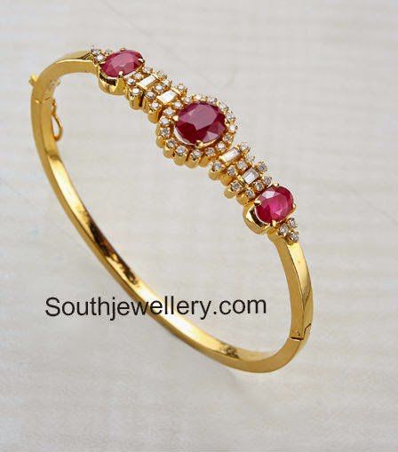 Stylish Ruby Diamond Bracelets | Gold jewelry fashion, Gold .