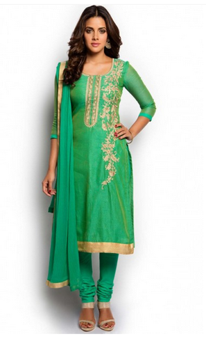 Green And Gold Salwar Suit, Salwar Suit, Women Salwar Suits .