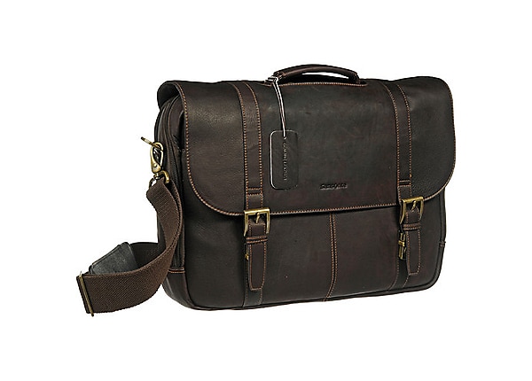 Samsonite Colombian Leather Flapover Laptop Bag - 45798 - Notebook .