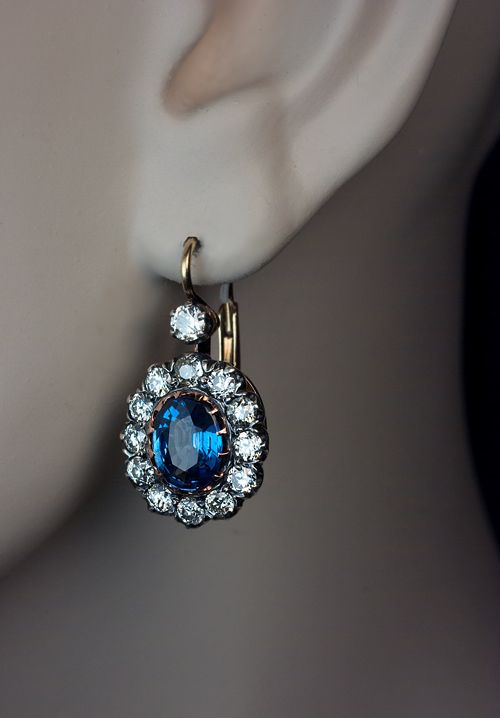 Vintage Sapphire Earrings | Vintage sapphire earrings, Beautiful .