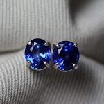 Amazon.com: Unheated Blue Sapphire Stud Earrings, GIA Certified .