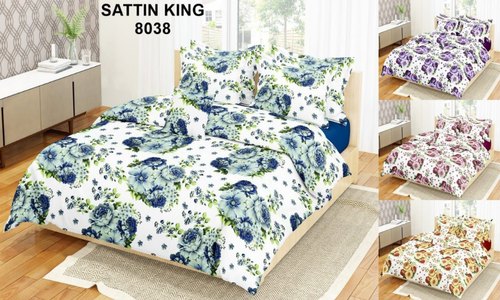 Multicolor Designer Satin Bed Sheet, Packaging Type: Packet, Rs .