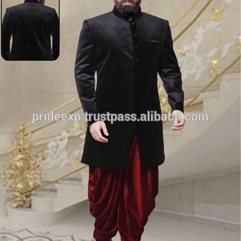 Custom made Party dress Latest designer men wedding sherwani .