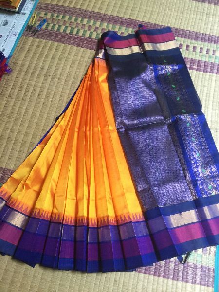 Kanchipuram Korvai Silk Cotton Sarees Manufacturer in Dindigul .