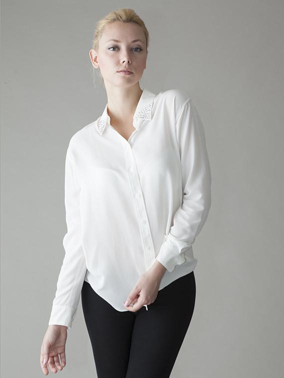 The Hepburn silk shirt: White Glass Menagerie | silk shirts by VAUGH