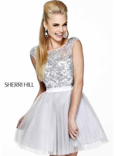 Short silver dress | Sherri Hill 21167 Silver Dress for $450 .