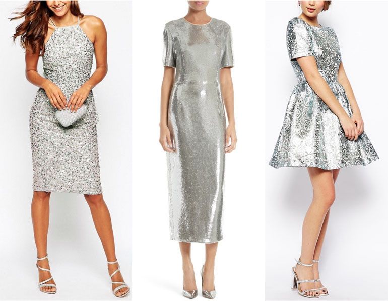 What Color Shoes to Wear with Silver Dress & Outfit | Silver dress .