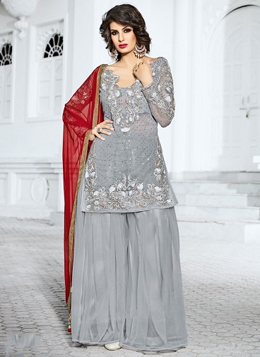 15 Dazzling Designs of Silver Salwar Suits For Every Occasio