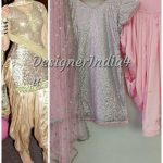 Salwar Kameez Suit Punjabi Pink Patiala Satin Shalwar Silver | Et