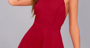 Lovely Red Dress - Skater Dress - Fit and Flare Dre