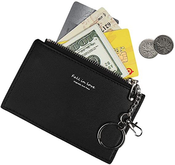 Small Wallets for Women Slim Leather Card Case Holder Cute Coin .