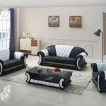Modern living room sofa set with genuine leather 3 pcs|room .
