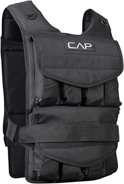 Amazon.com : CAP Barbell Adjustable Weighted Vest, 100 lb : Sports .