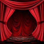 Amazon.com : Laeacco Stage Curtain Photography Background 6x6ft .