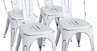 Amazon.com: Furmax Metal Chairs Indoor/Outdoor Use Stackable Chic .