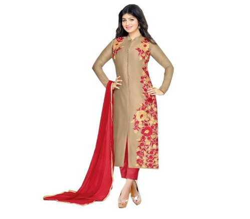 Embroidered Cotton Semi Stitched Salwar Suit at Rs 999/piece .