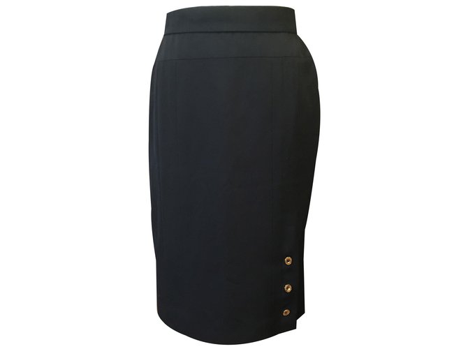 Chanel Straight skirt Skirts Other Navy blue ref.84866 - Joli Clos