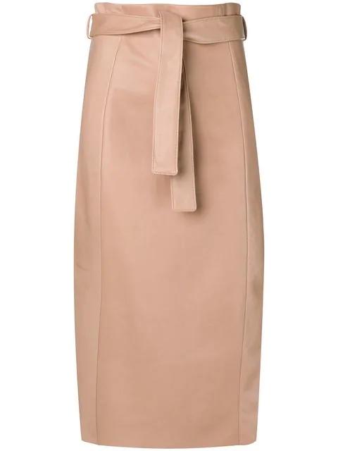 Drome Straight Skirt Women B202 Beige Clothing Skirts 100% High .