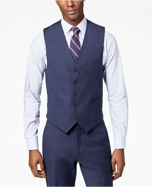 Tommy Hilfiger Men's Modern-Fit TH Flex Stretch Suit Vest .