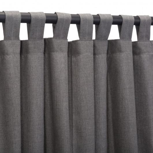 Sunbrella Outdoor Curtain Panel with Tab Top - Cast Slate – Patio