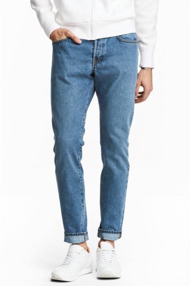 Slim Regular Tapered Jeans - Denim blue - Men | H