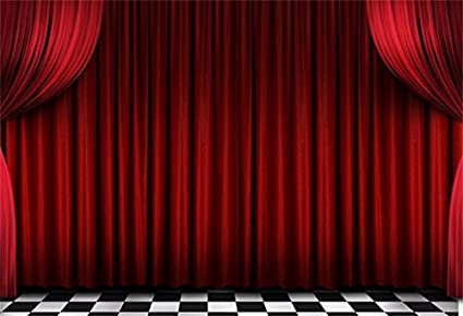 Amazon.com : AOFOTO 7x5ft Red Velvet Stage Curtains Backdrop .