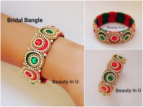 How to make Designer Bridal Bangle at Home | Silk Thread Bangle .