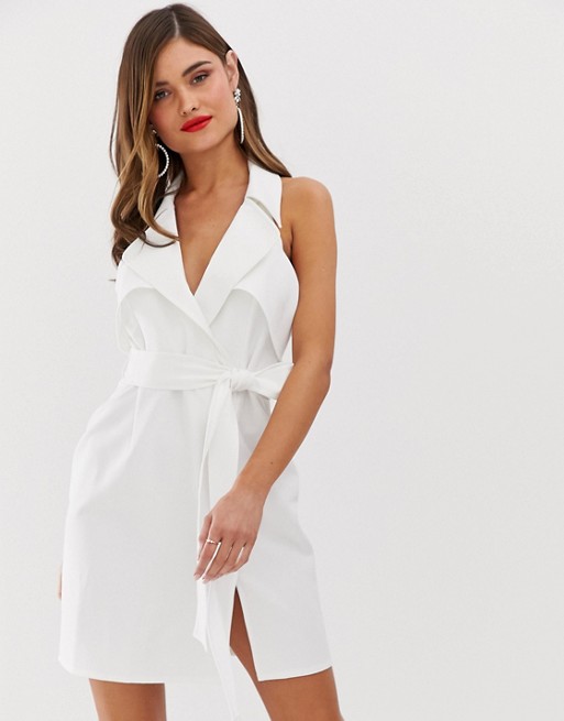ASOS DESIGN mini belted trench dress in soft crepe | AS