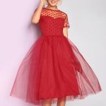Gorgeous Red Polka dots Tulle Dress Red Tulle Dress Tulle | Et