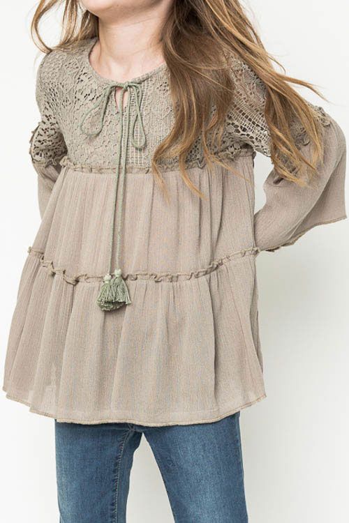 Hayden Clothing Tunic Top for Girls in Olive (With images) | Girls .