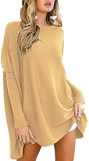 ANRABESS Women's Long Batwing Sleeve T-Shirt Blouse Pullover .