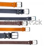 Various Types Leather Belt Realistic Leather Stock Photo (Edit Now .