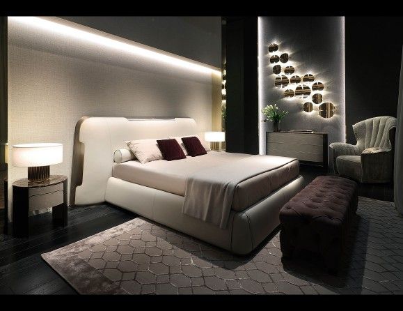 Nella Vetrina Rugiano Cover 2043 Upholstered Bed in Cream .