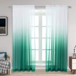 Amazon.com: Selectex Linen Look Ombre Sheer Curtains - Rod Pocket .