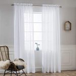 Amazon.com: NICETOWN Linen Blend 84" L Sheer Curtains - Pocket Top .