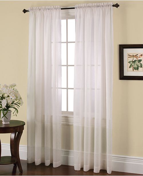 Miller Curtains Solunar Crushed Voile Insulating Sheer Curtain .