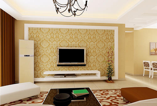Living Hall Wall Design In Telangana, Sahasraa Interiors | ID .