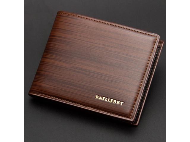 Baellerry Small Wallet Men Leather Slim Purse Famous Brand Thin .