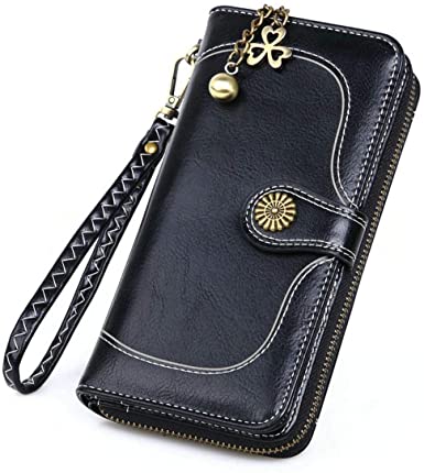 New Vintage Button Phone Wallets Women Wallet Woman Purse Leather .