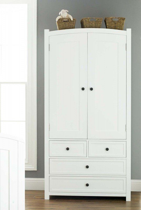 White wardrobe with drawers giving an elegant look .