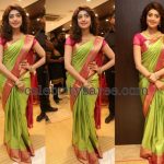 Praneetha in Neon Green Silk Saree - Saree Blouse Patterns (With .