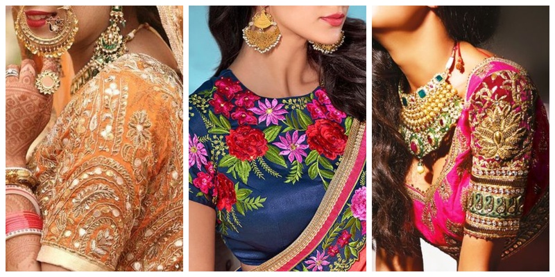 10 blouse embroidery designs to check out this wedding season .