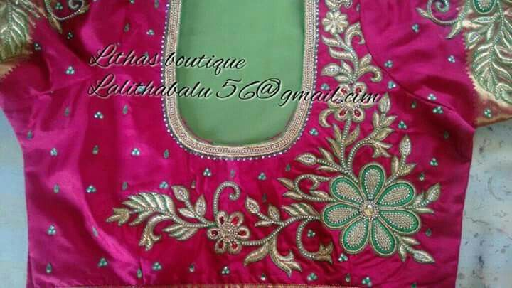 Wedding Blouse Embroidery Designs