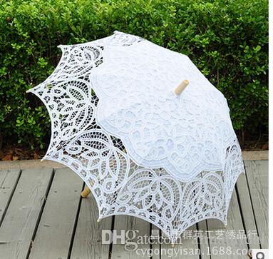 2020 2017 White Wedding Parasols Handmade Umbrellas Lace Artifull .