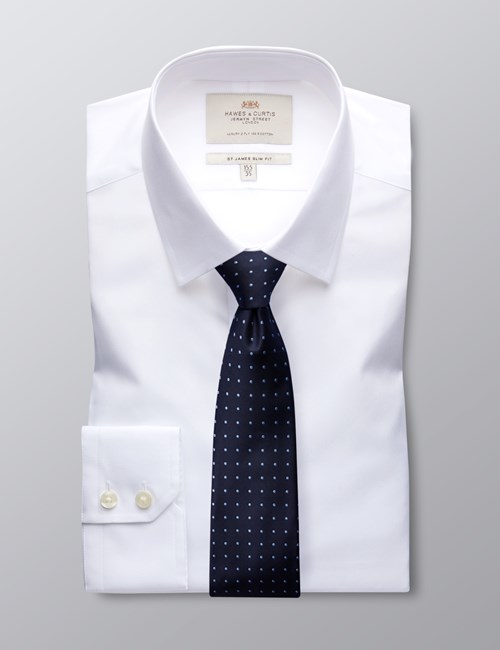 Fitted Poplin Dress Shirts for Men | Hawes & Curt