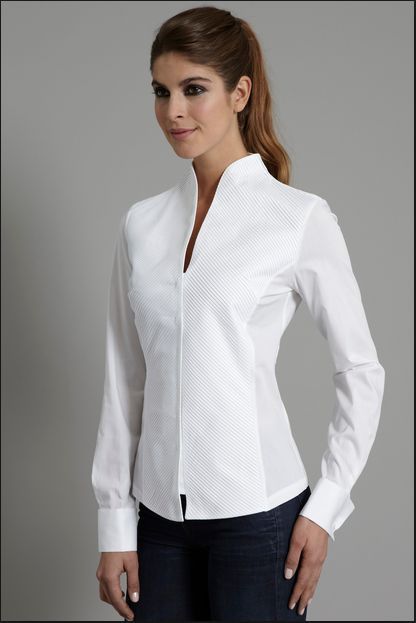 Penelope White Shirt (con imágenes) | Blusas bonit