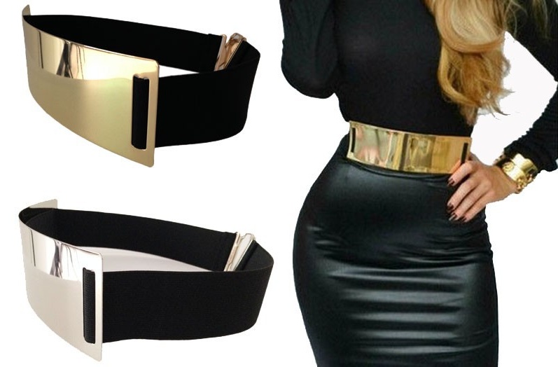 Fashion Gold Silver Wide Belts for Wom