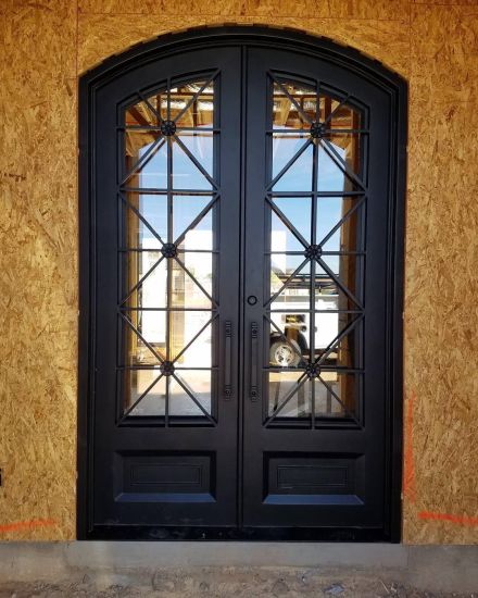 China Best Price Lowes New Wrought Iron Window Metal Door Designs .
